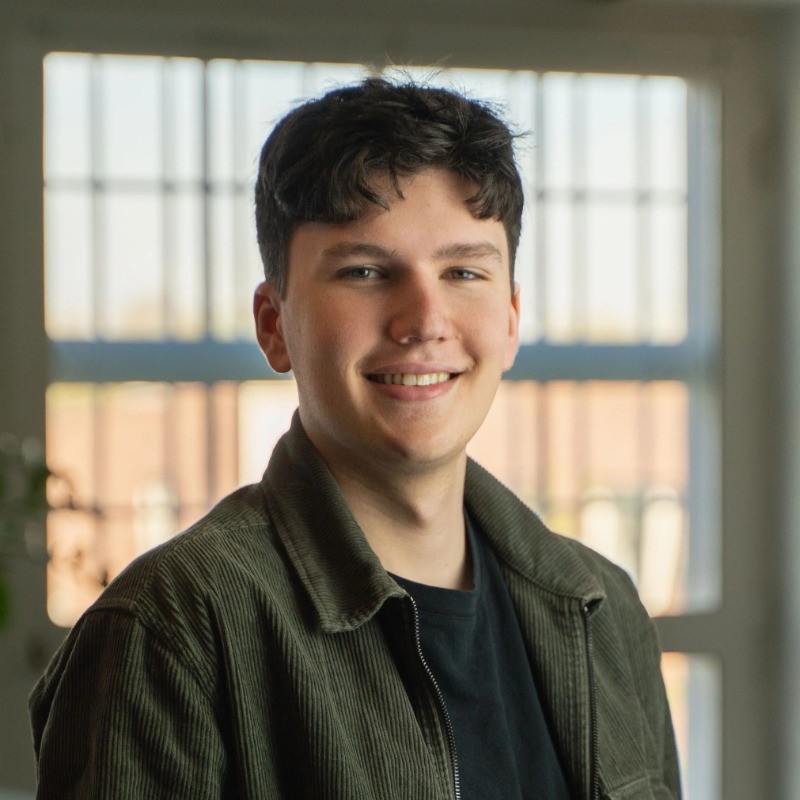 Portret van een van de twee studenten